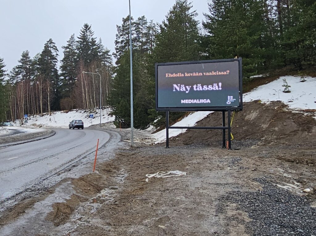 MediaLiiga Kangasala – 20 m² LED-tienvarsinäyttö